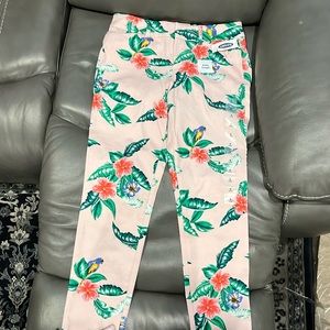 Pink floral pants jeans from old navy
